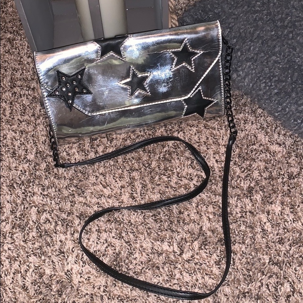 beautiful gray cross wallet with black💄❤️